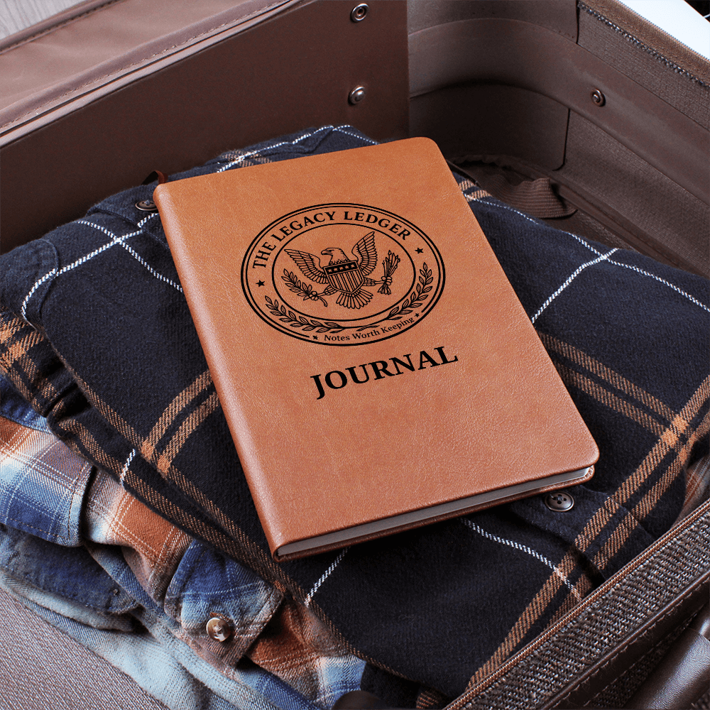 The Legacy Ledger Journal | Vintage Faux Seal Vegan Leather Notebook - Paper Products, Notebooks and Journals - EpiAl's Shop