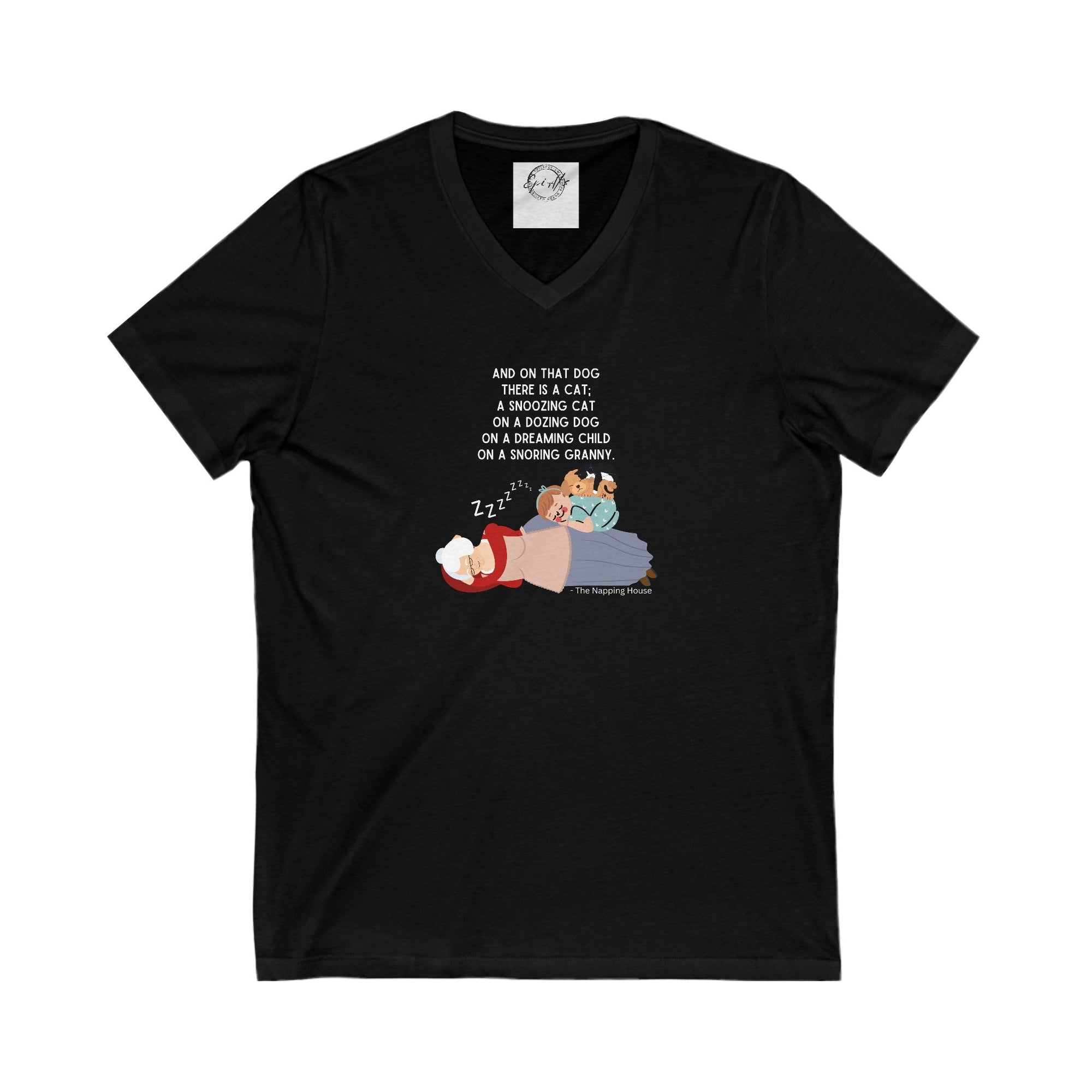 The Napping House Unisex Jersey Short Sleeve V - Neck Tee - V - neck - Epileptic Al’s Shop