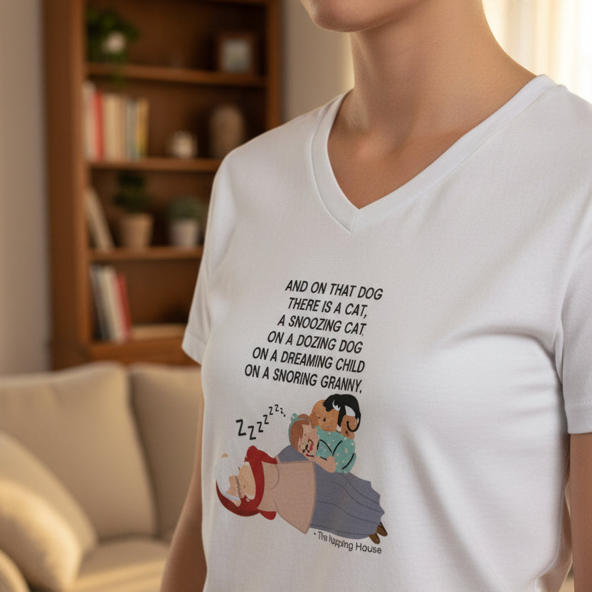 The Napping House Unisex Jersey Short Sleeve V - Neck Tee - V - neck - Epileptic Al’s Shop