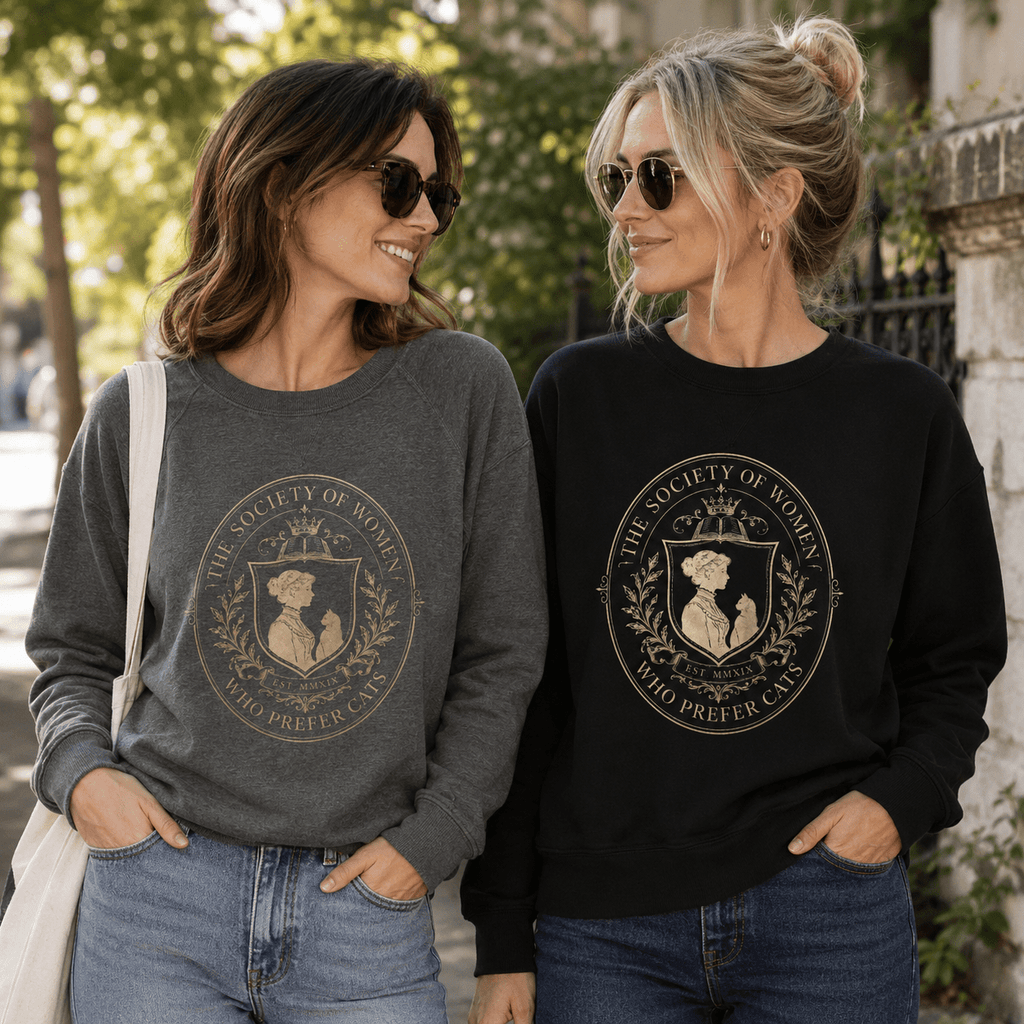 The Society of Women Who Prefer Cats Lightweight Sweatshirt - Clothing, Unisex, Sweatshirts - EpiAl's Shop