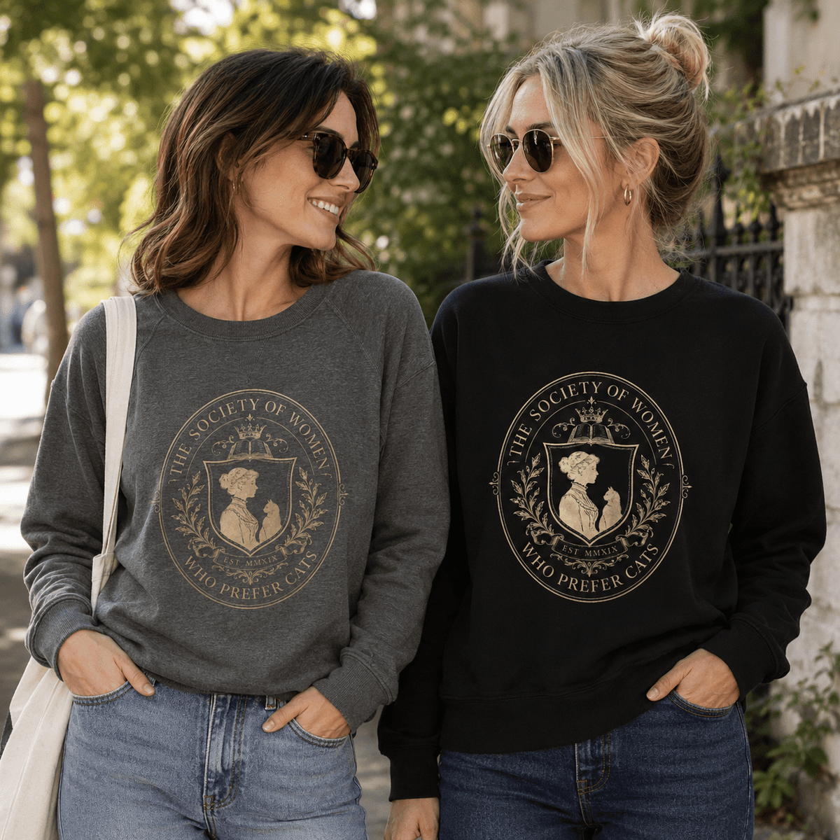 The Society of Women Who Prefer Cats Lightweight Sweatshirt - Clothing, Unisex, Sweatshirts - EpiAl's Shop