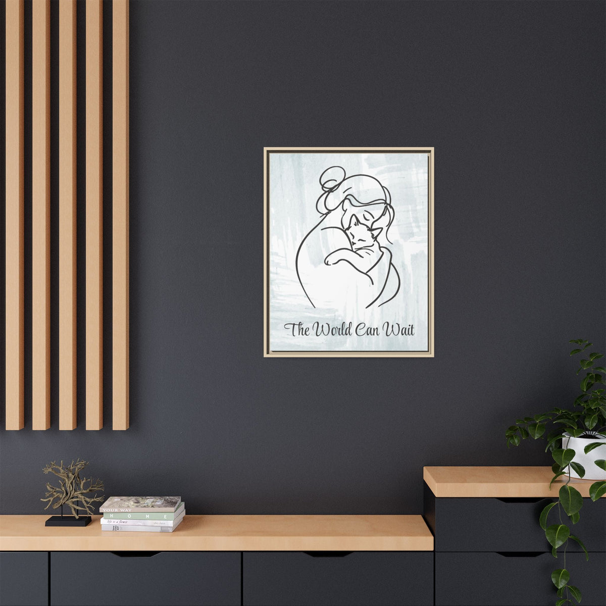 The World Can Wait Cat Canvas Print - Decor, Artwork, Prints - EpiAl's Shop