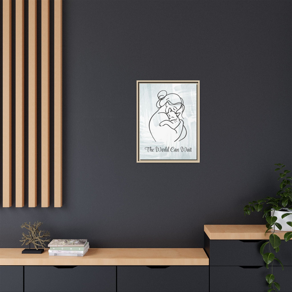 The World Can Wait Cat Canvas Print - Decor, Artwork, Prints - EpiAl's Shop