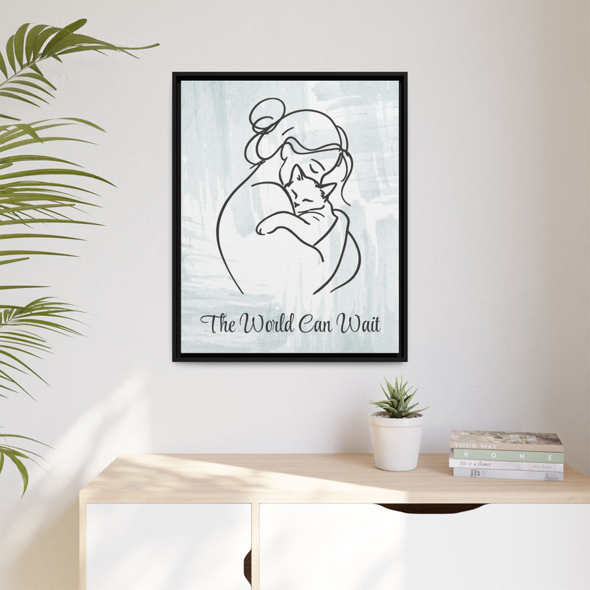 The World Can Wait Cat Canvas Print - Decor, Artwork, Prints - EpiAl's Shop