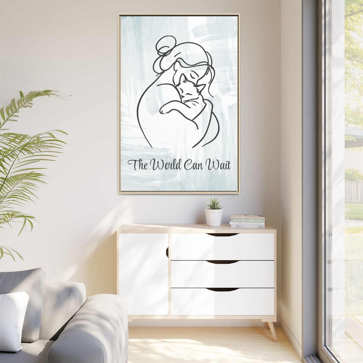 The World Can Wait Cat Canvas Print - Decor, Artwork, Prints - EpiAl's Shop