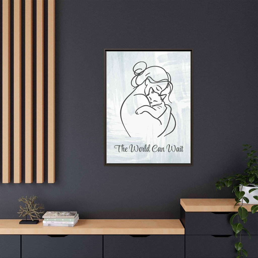 The World Can Wait Cat Canvas Print - Decor, Artwork, Prints - EpiAl's Shop