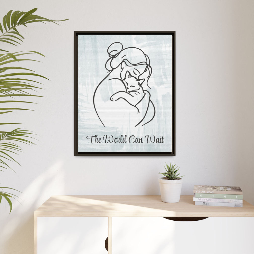 The World Can Wait Cat Canvas Print - Decor, Artwork, Prints - EpiAl's Shop