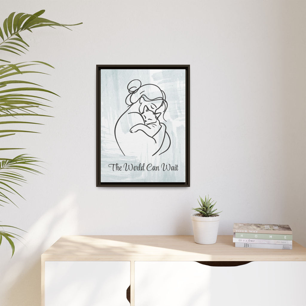 The World Can Wait Cat Canvas Print - Decor, Artwork, Prints - EpiAl's Shop