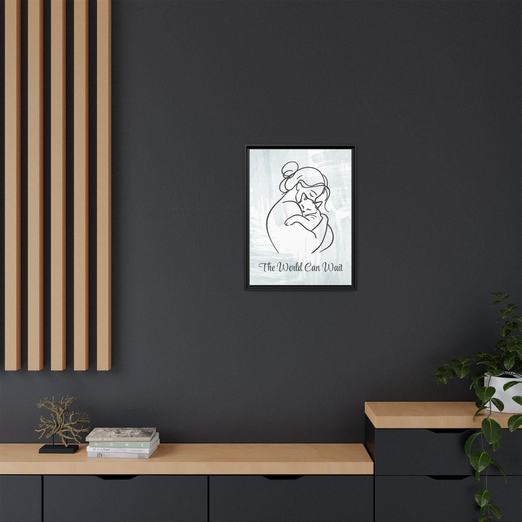 The World Can Wait Cat Canvas Print - Decor, Artwork, Prints - EpiAl's Shop