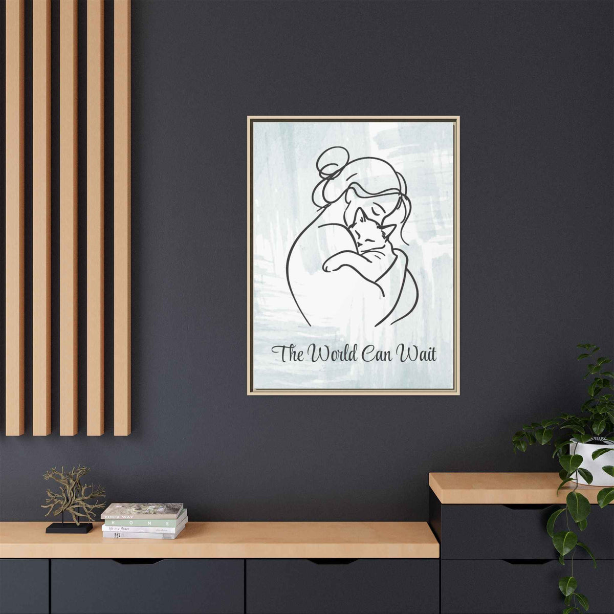 The World Can Wait Cat Canvas Print - Decor, Artwork, Prints - EpiAl's Shop