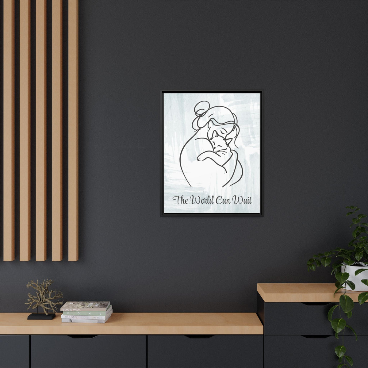 The World Can Wait Cat Canvas Print - Decor, Artwork, Prints - EpiAl's Shop