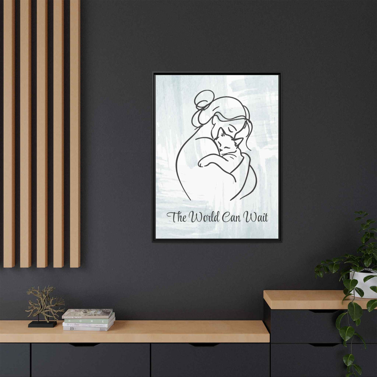 The World Can Wait Cat Canvas Print - Decor, Artwork, Prints - EpiAl's Shop