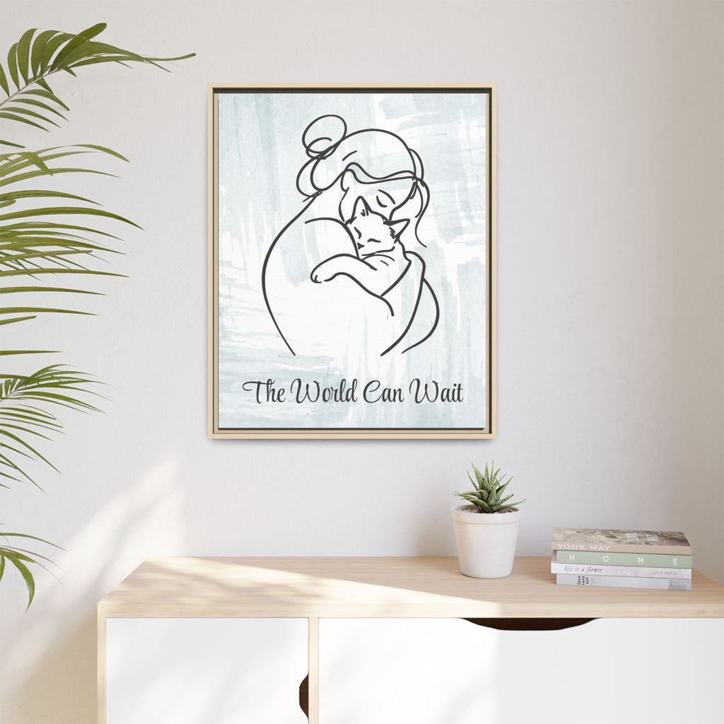 The World Can Wait Cat Canvas Print - Decor, Artwork, Prints - EpiAl's Shop