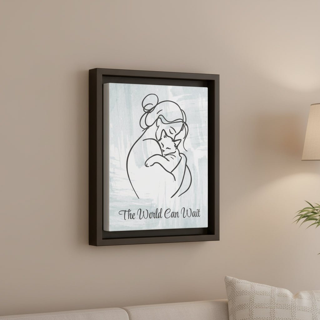 The World Can Wait Cat Canvas Print - Decor, Artwork, Prints - EpiAl's Shop