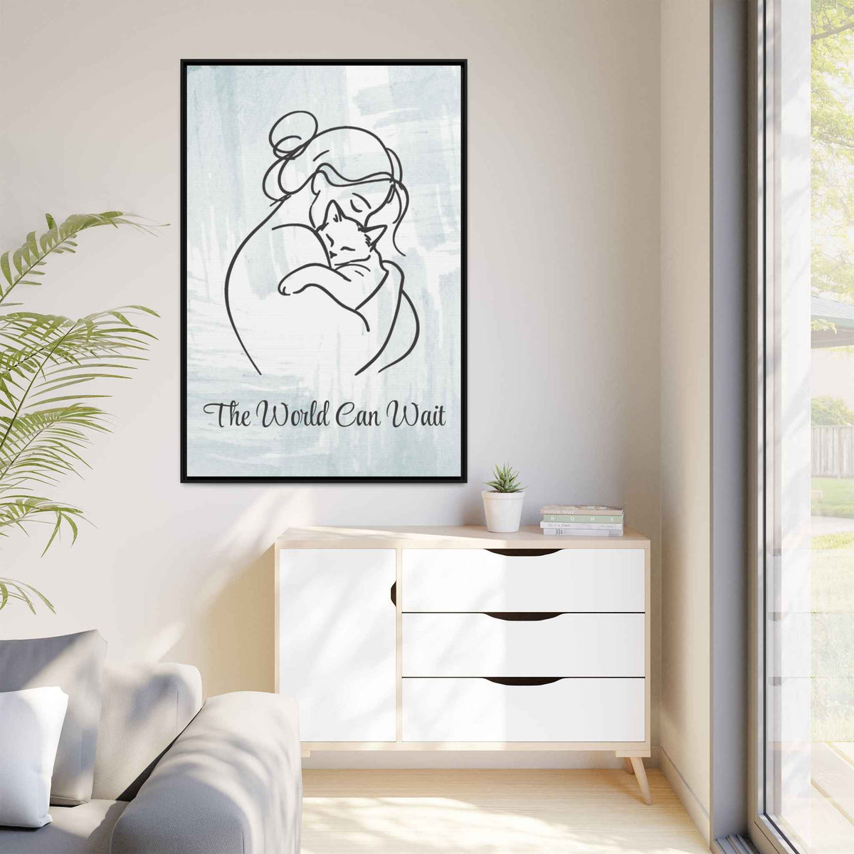 The World Can Wait Cat Canvas Print - Decor, Artwork, Prints - EpiAl's Shop