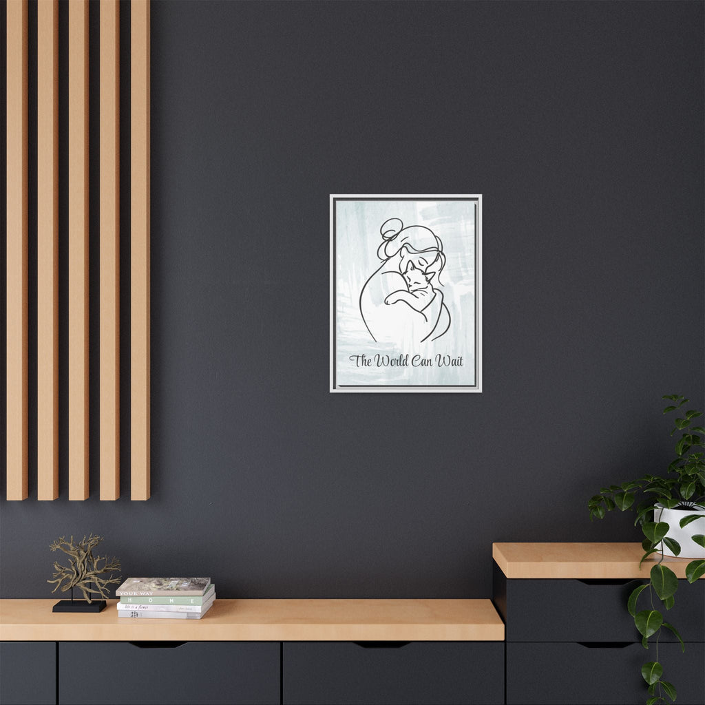 The World Can Wait Cat Canvas Print - Decor, Artwork, Prints - EpiAl's Shop