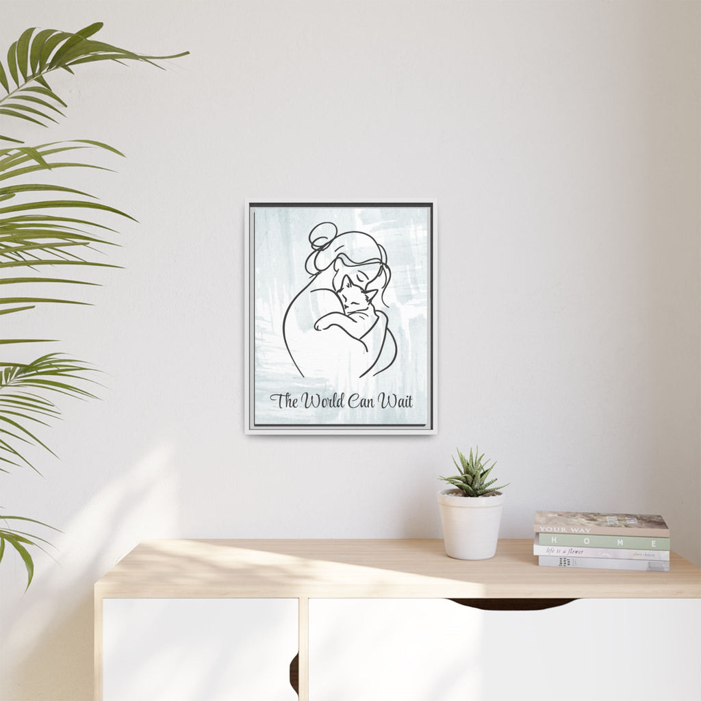 The World Can Wait Cat Canvas Print - Decor, Artwork, Prints - EpiAl's Shop