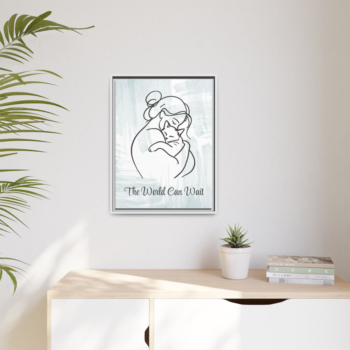 The World Can Wait Cat Canvas Print - Decor, Artwork, Prints - EpiAl's Shop