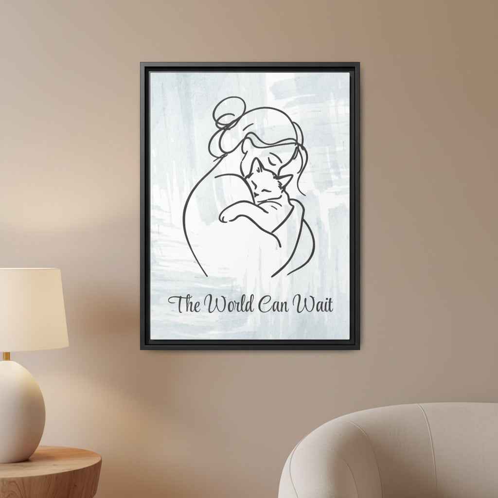 The World Can Wait Cat Canvas Print - Decor, Artwork, Prints - EpiAl's Shop