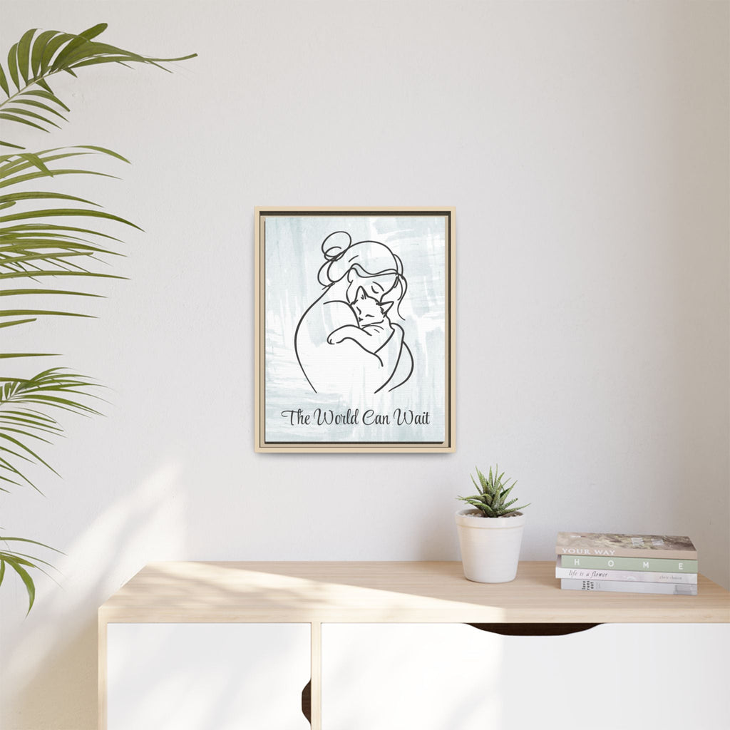 The World Can Wait Cat Canvas Print - Decor, Artwork, Prints - EpiAl's Shop