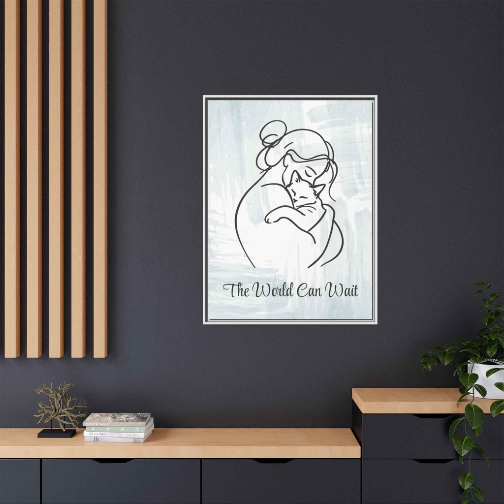 The World Can Wait Cat Canvas Print - Decor, Artwork, Prints - EpiAl's Shop