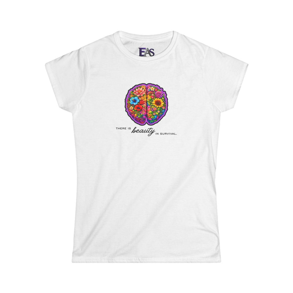 There Is Beauty in Survival Floral Brain Tee - Clothing, Women, T-Shirts - EpiAl's Shop