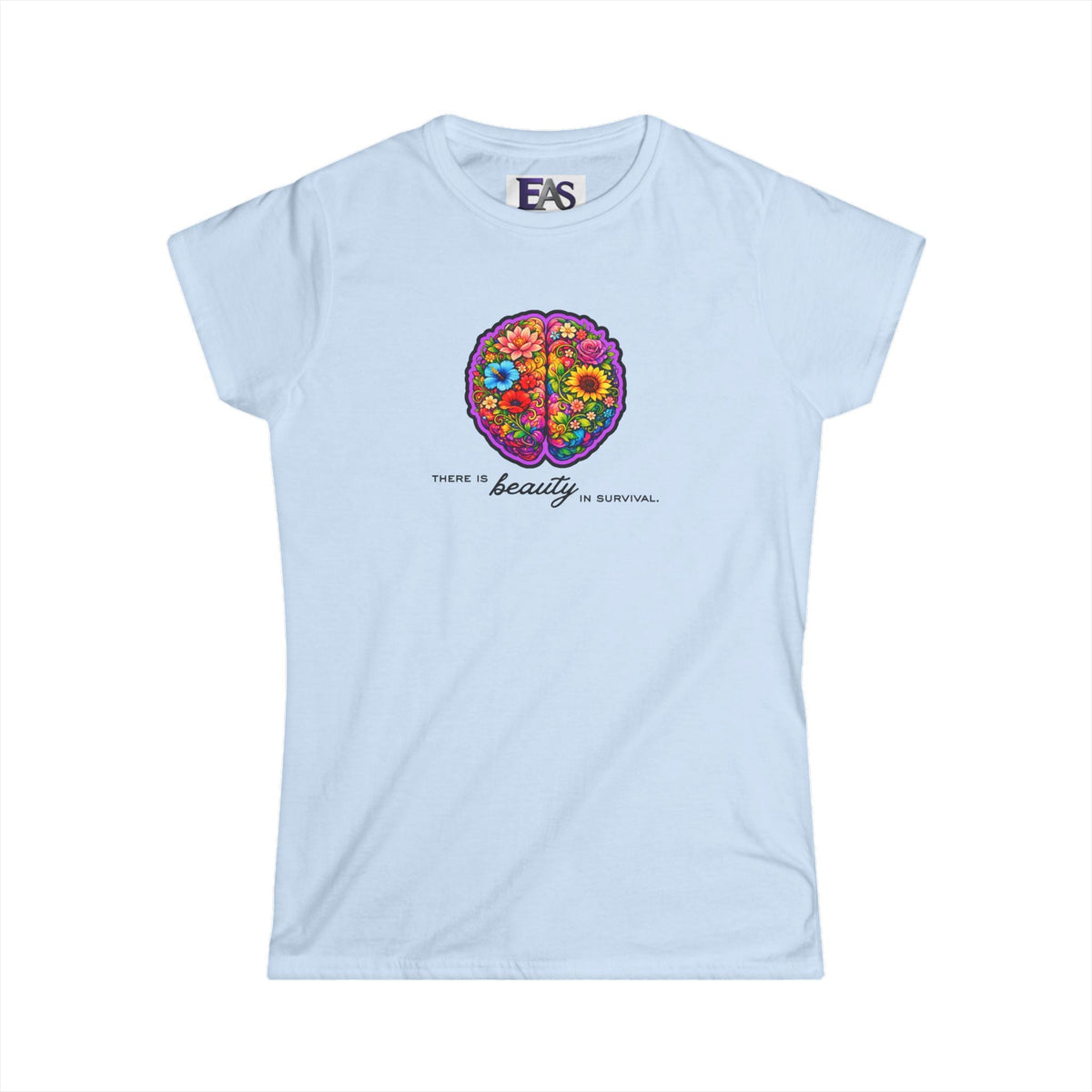 There Is Beauty in Survival Floral Brain Tee - Clothing, Women, T-Shirts - EpiAl's Shop