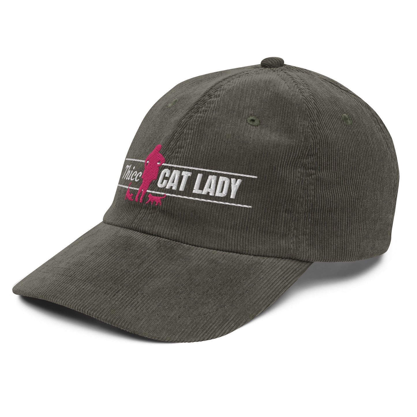 Thicc Cat Lady Corduroy Hat - Hats - EpiAl's Shop