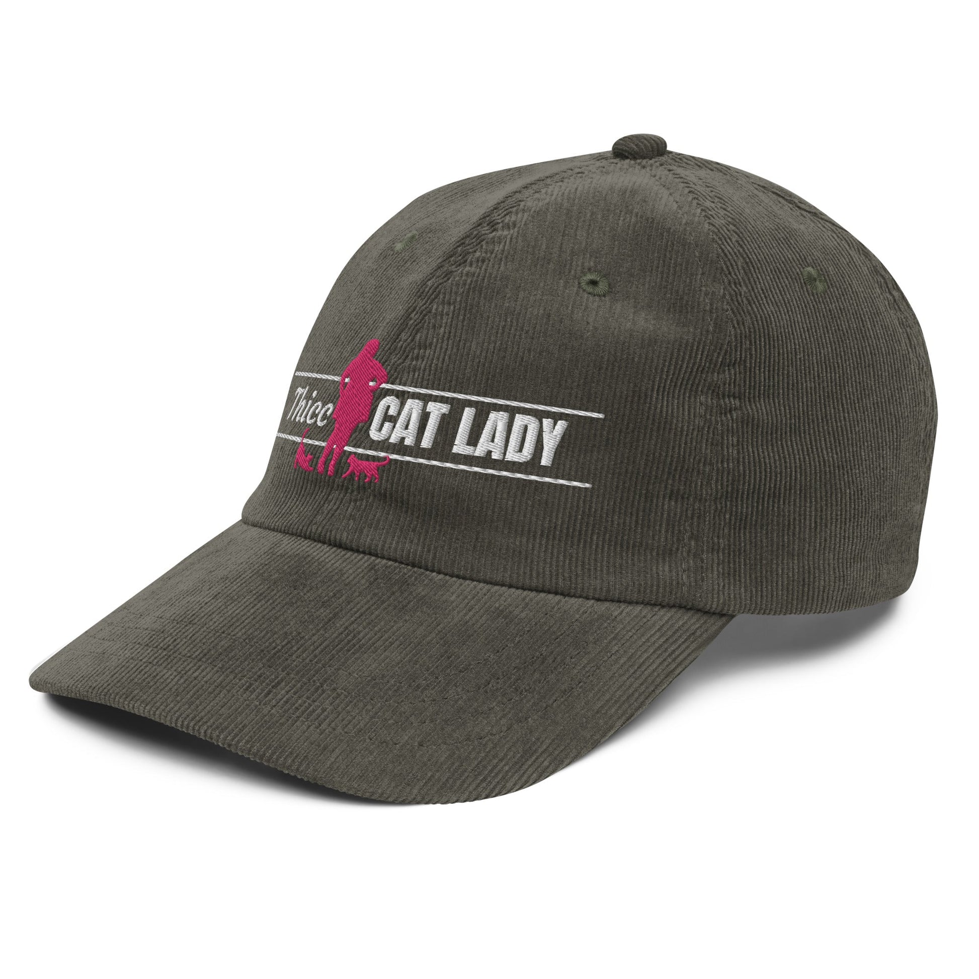 Thicc Cat Lady Corduroy Hat - Hats - EpiAl's Shop