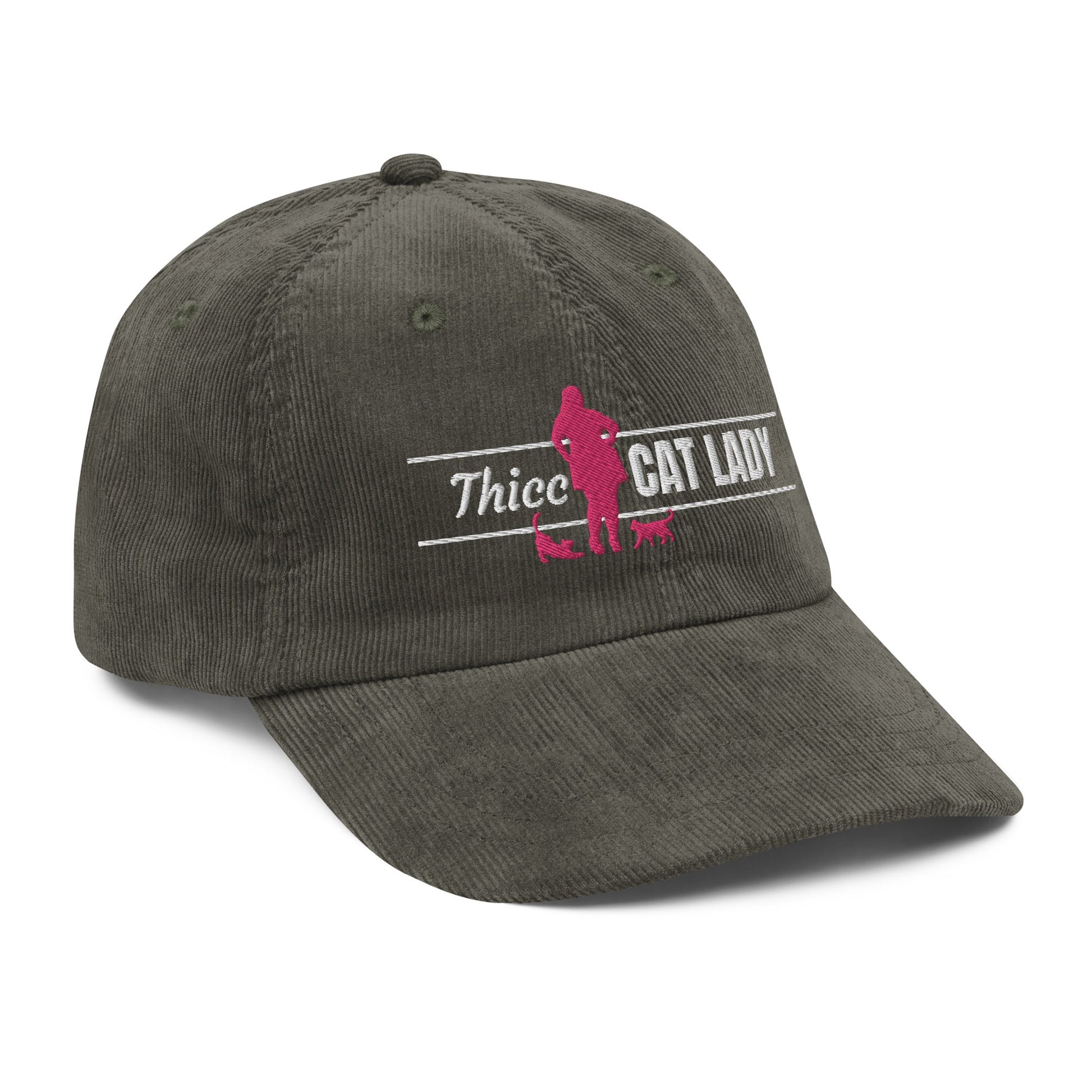 Thicc Cat Lady Corduroy Hat - Hats - EpiAl's Shop