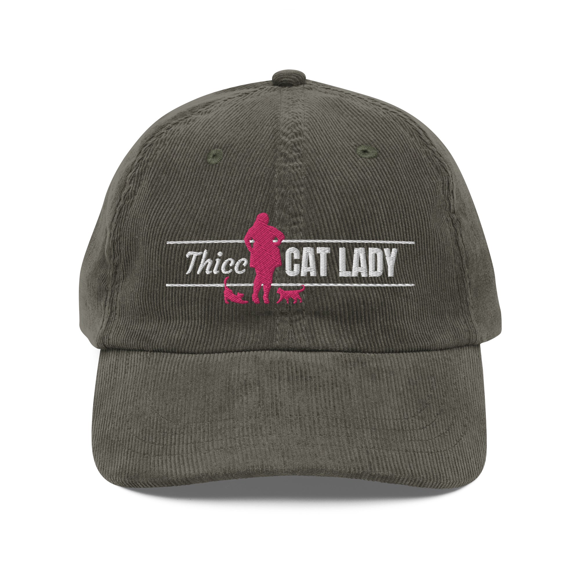 Thicc Cat Lady Corduroy Hat - Hats - EpiAl's Shop