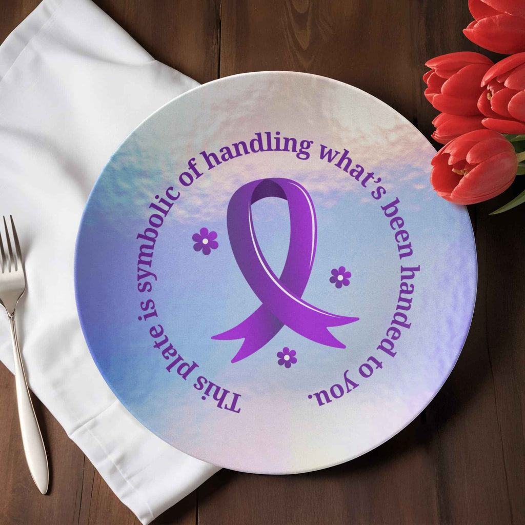 This Plate Is Symbolic Epilepsy Awareness Plate - Tableware, Plates - EpiAl's Shop