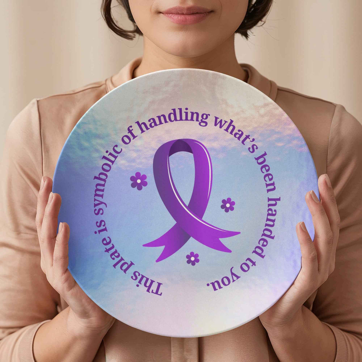 This Plate Is Symbolic Epilepsy Awareness Plate - Tableware, Plates - EpiAl's Shop