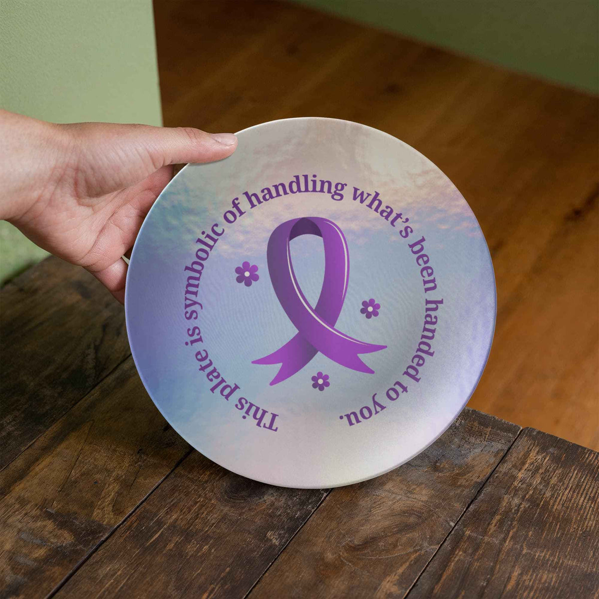 This Plate Is Symbolic Epilepsy Awareness Plate - Tableware, Plates - EpiAl's Shop