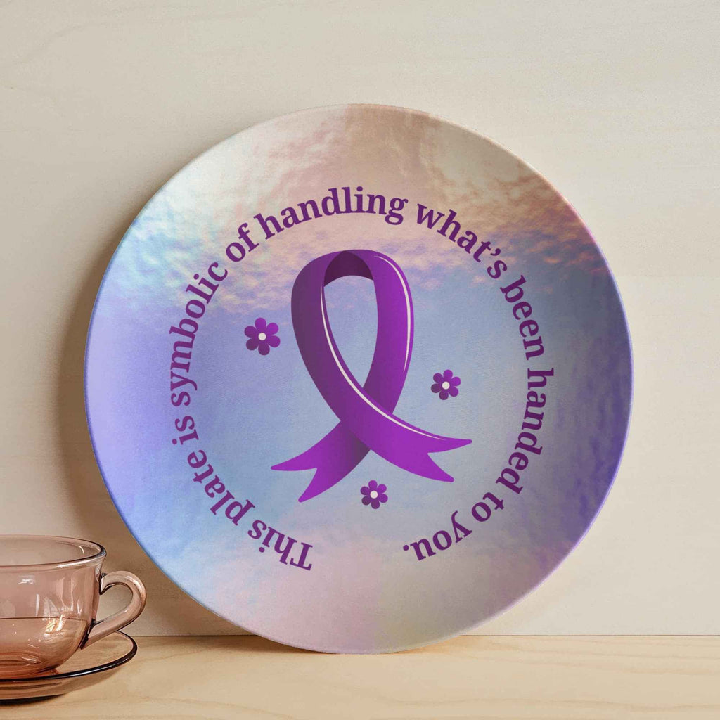 This Plate Is Symbolic Epilepsy Awareness Plate - Tableware, Plates - EpiAl's Shop