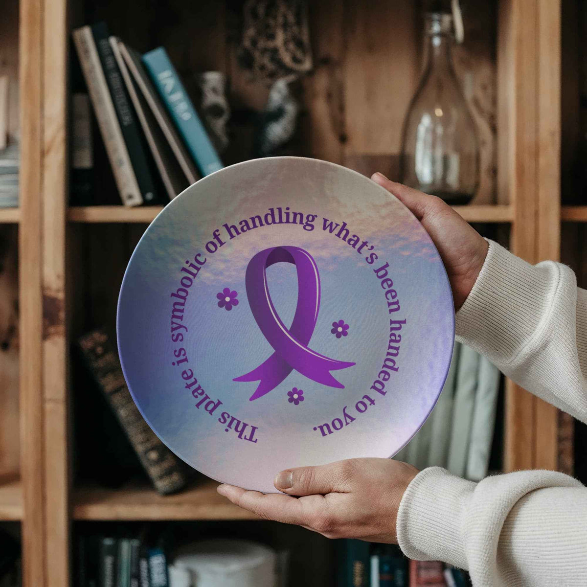 This Plate Is Symbolic Epilepsy Awareness Plate - Tableware, Plates - EpiAl's Shop