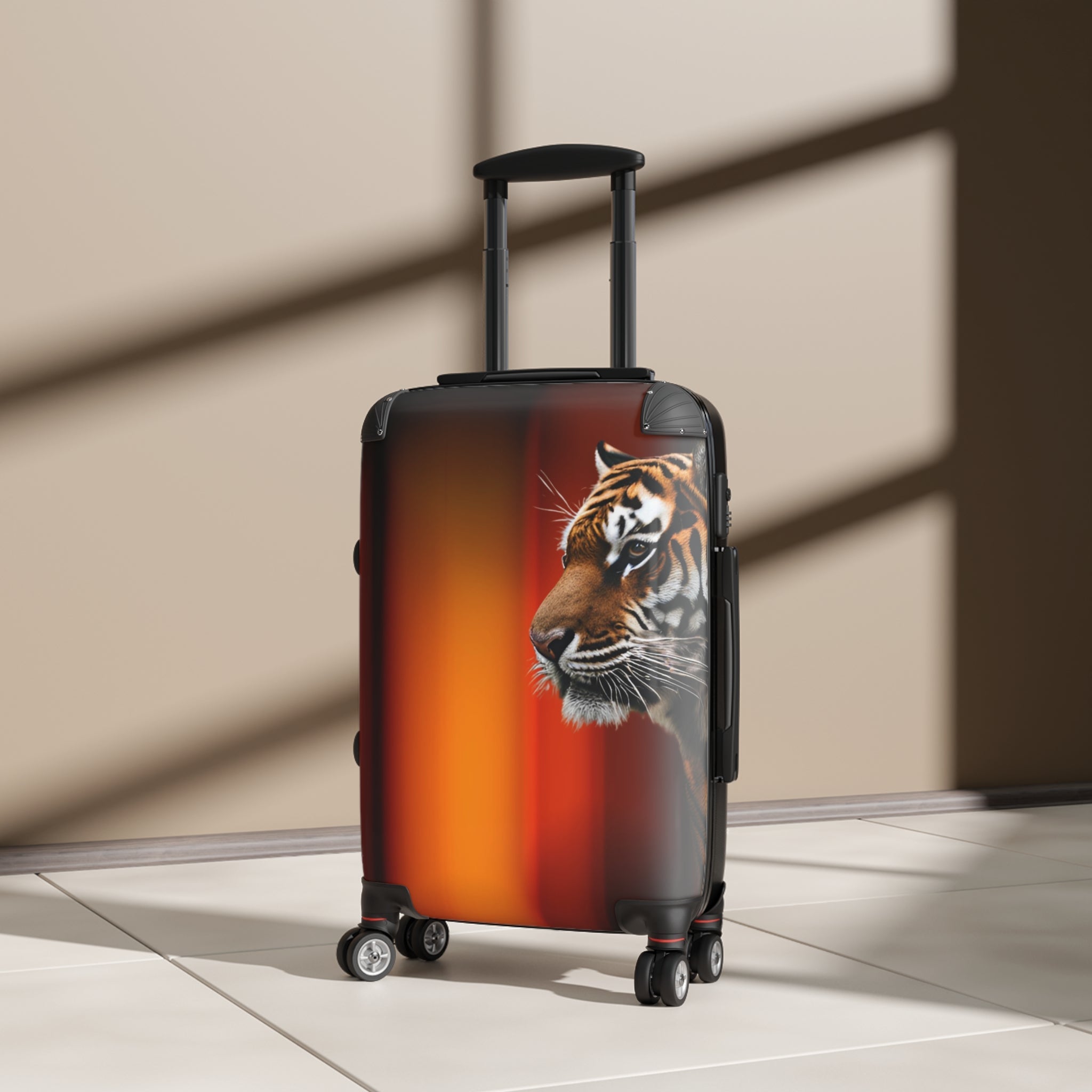 Tiger Print Suitcase - Stylish Travel Luggage for Adventurers - Bags, Suitcases - EpiAl's Shop