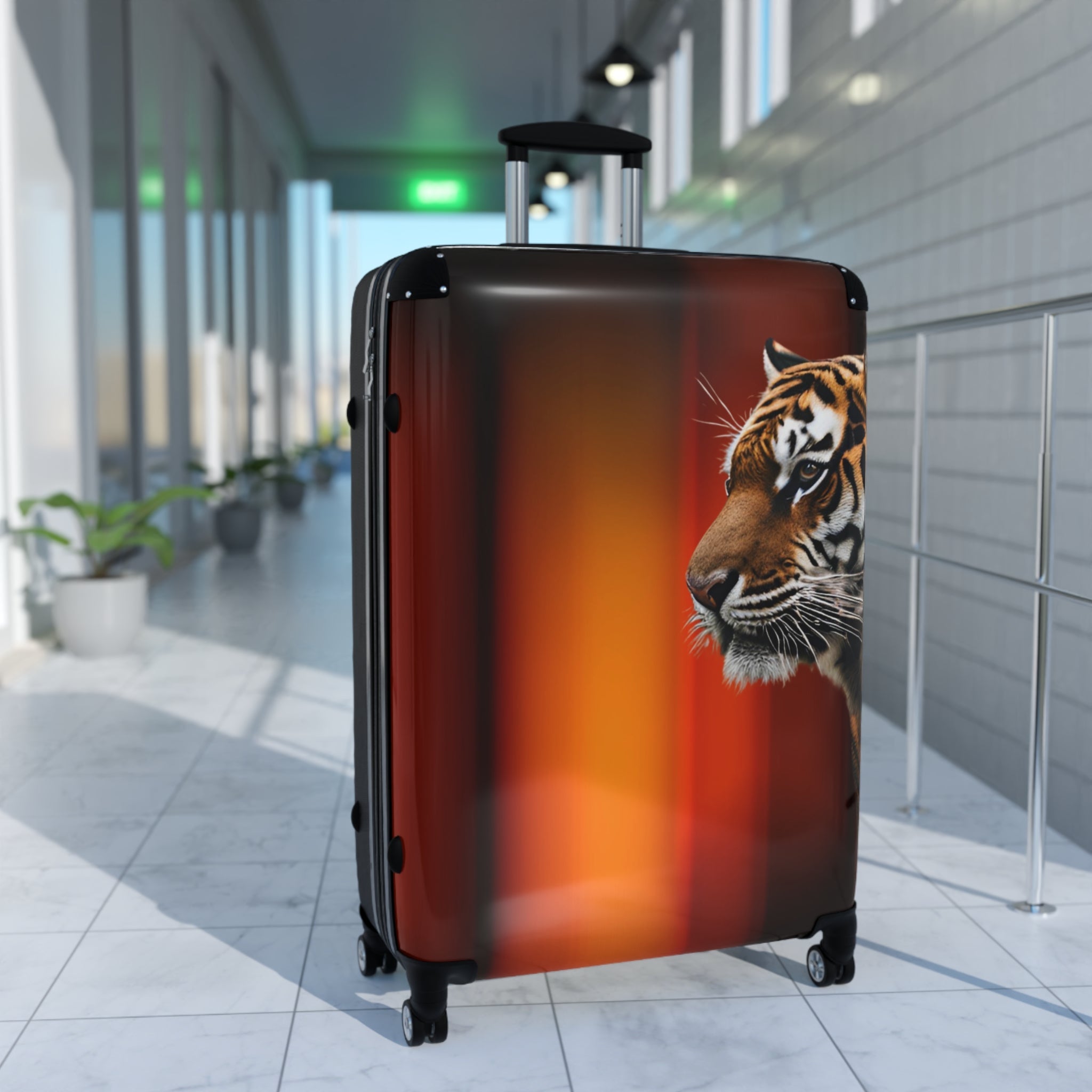 Tiger Print Suitcase - Stylish Travel Luggage for Adventurers - Bags, Suitcases - EpiAl's Shop