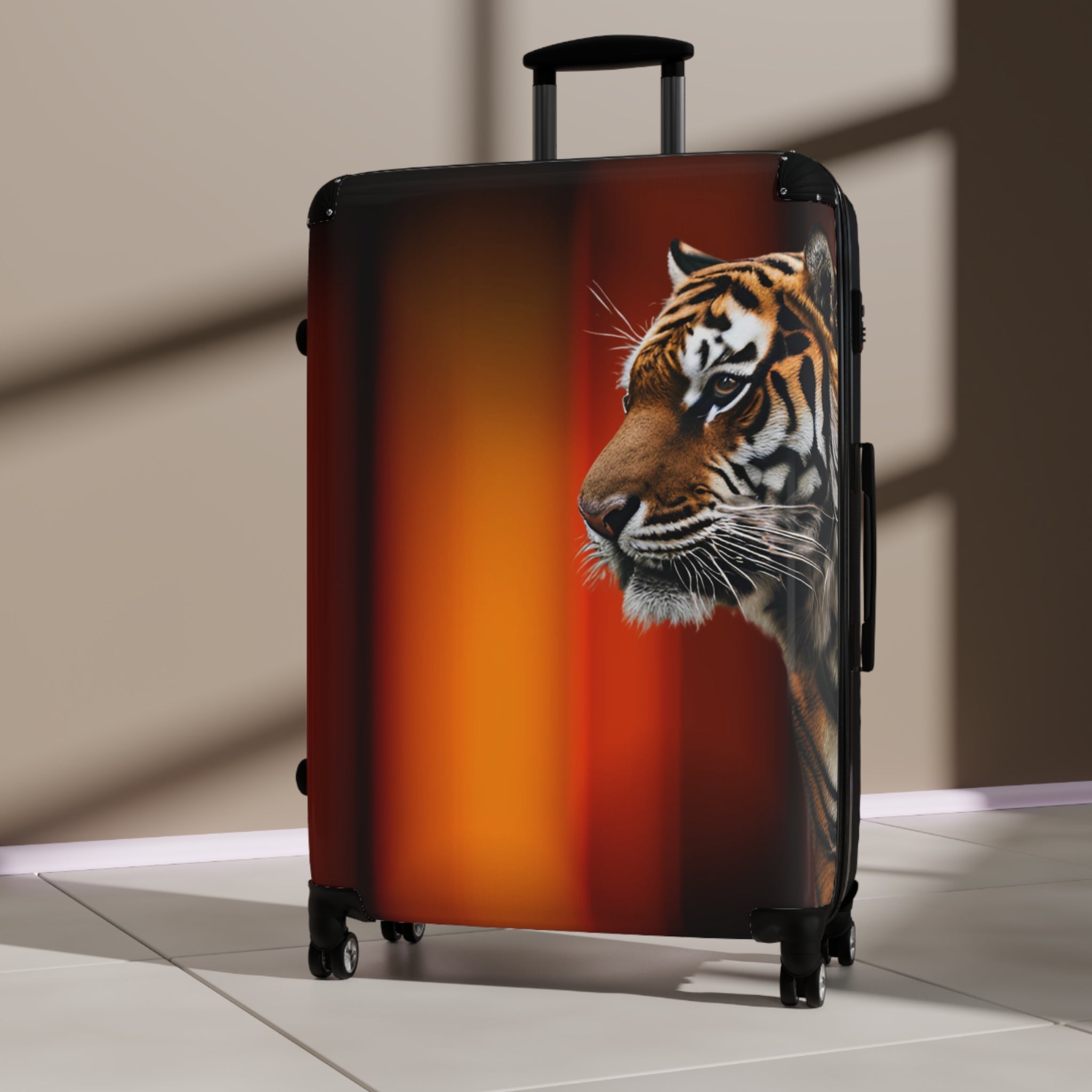 Tiger Print Suitcase - Stylish Travel Luggage for Adventurers - Bags, Suitcases - EpiAl's Shop