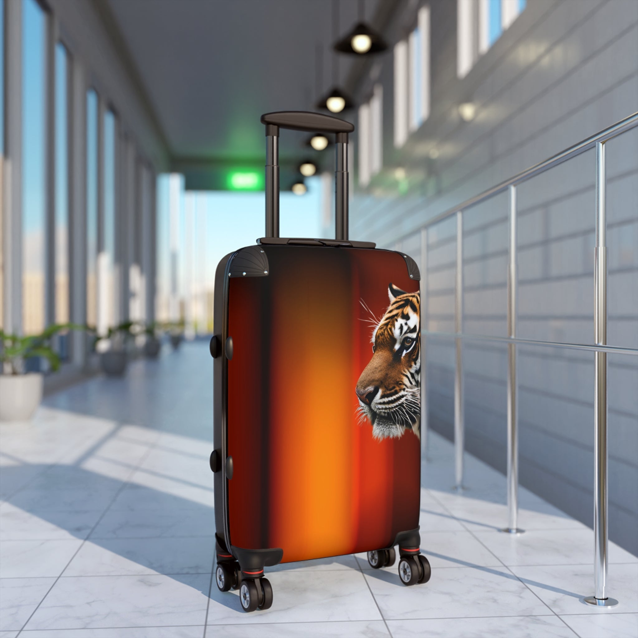 Tiger Print Suitcase - Stylish Travel Luggage for Adventurers - Bags, Suitcases - EpiAl's Shop