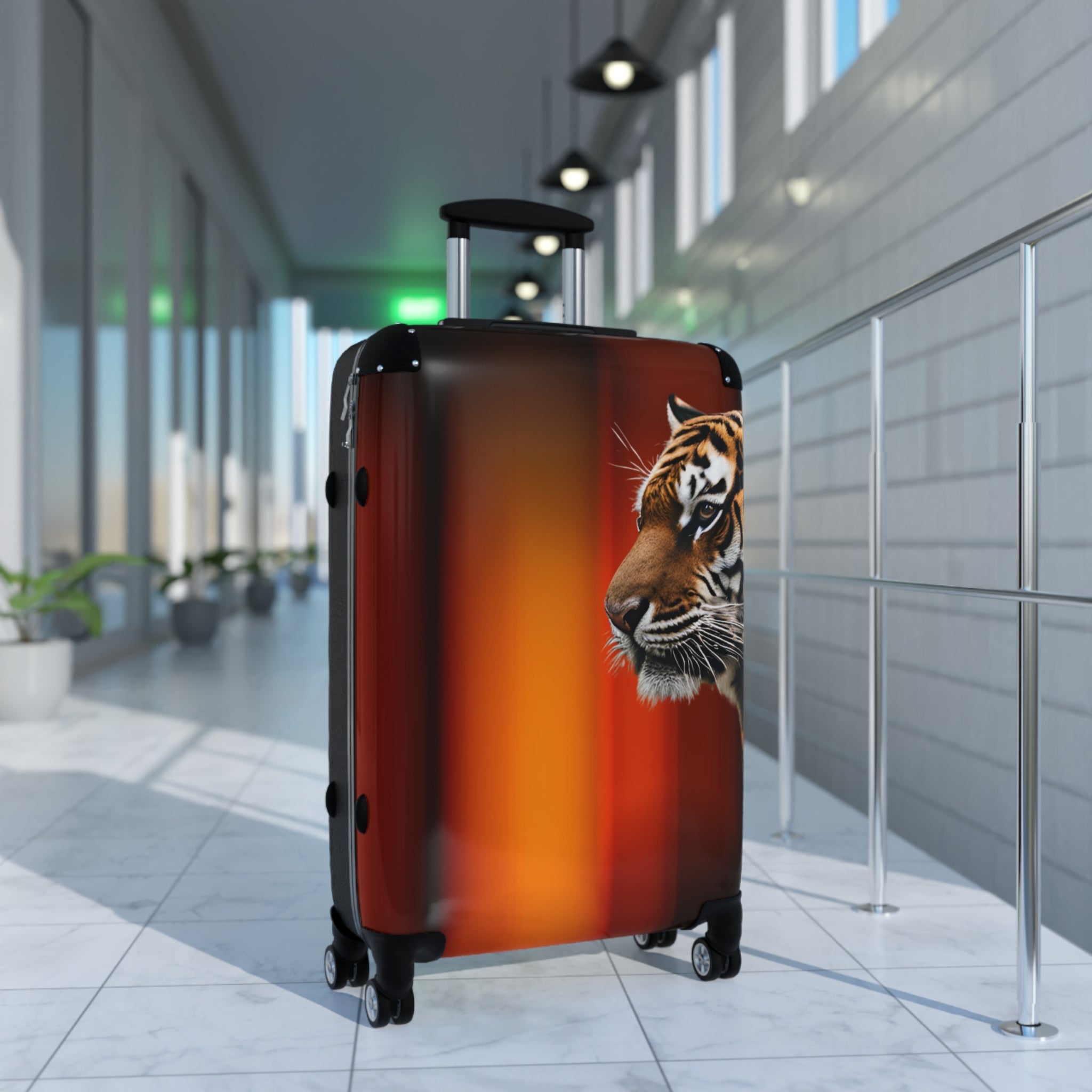 Tiger Print Suitcase - Stylish Travel Luggage for Adventurers - Bags, Suitcases - EpiAl's Shop