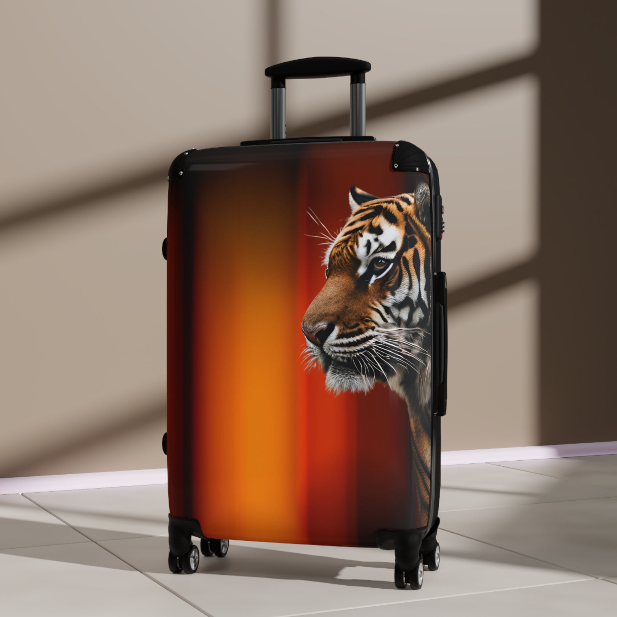 Tiger Print Suitcase - Stylish Travel Luggage for Adventurers - Bags, Suitcases - EpiAl's Shop