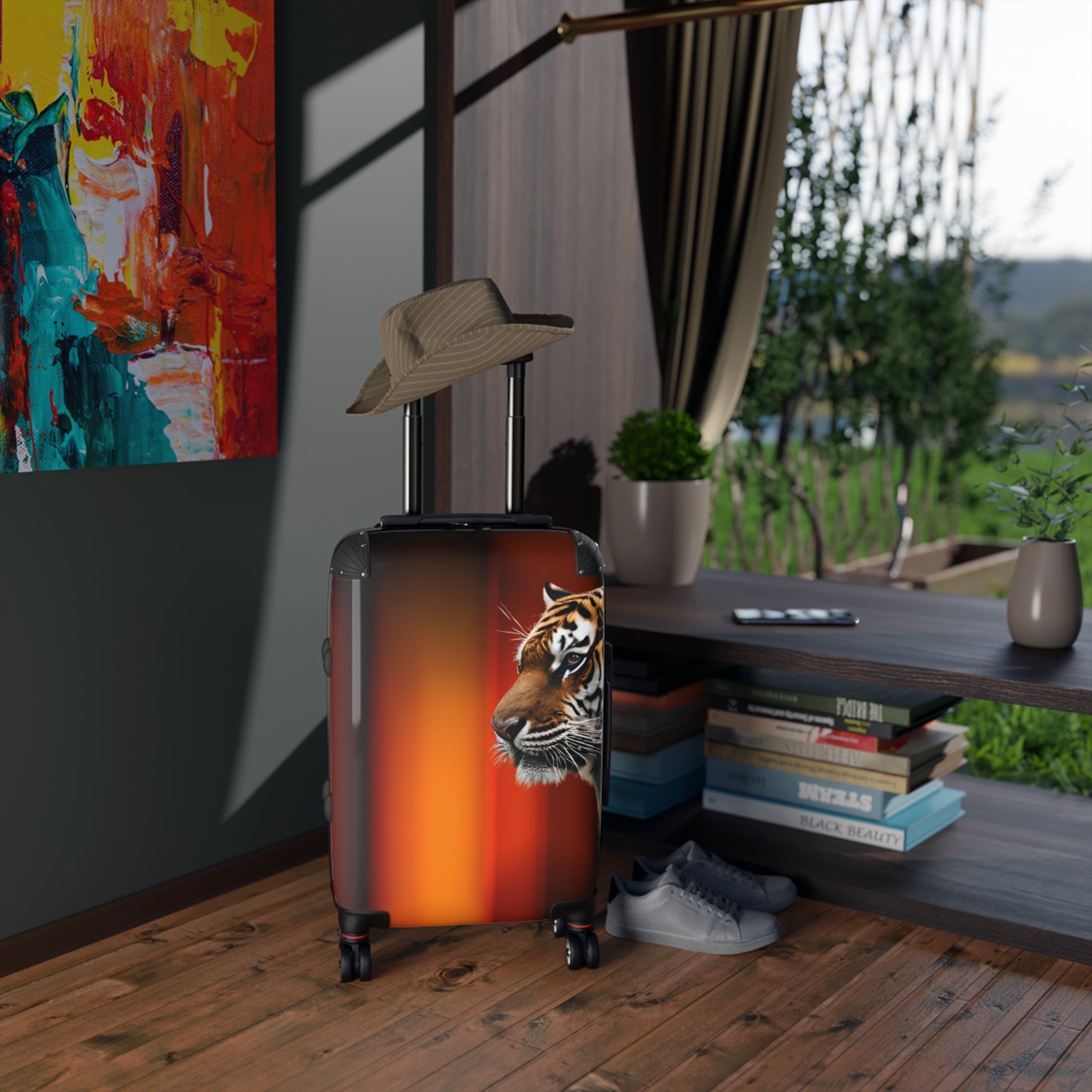 Tiger Print Suitcase - Stylish Travel Luggage for Adventurers - Bags, Suitcases - EpiAl's Shop