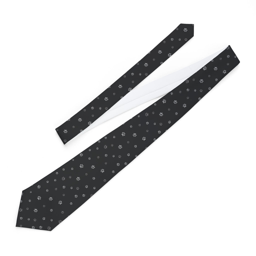 Tiny Paw Print Necktie | Subtle Cat Dad Tie for Professional Cat Staff - Clothing, Men, Neckties - EpiAl's Shop