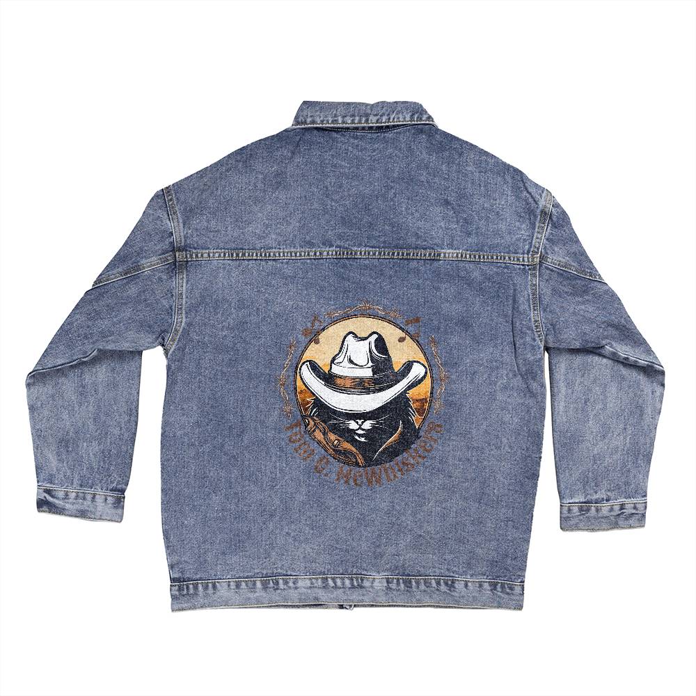 Tom C. McWhiskers Ladies Denim Jacket - Outerwear - Epileptic Al’s Shop