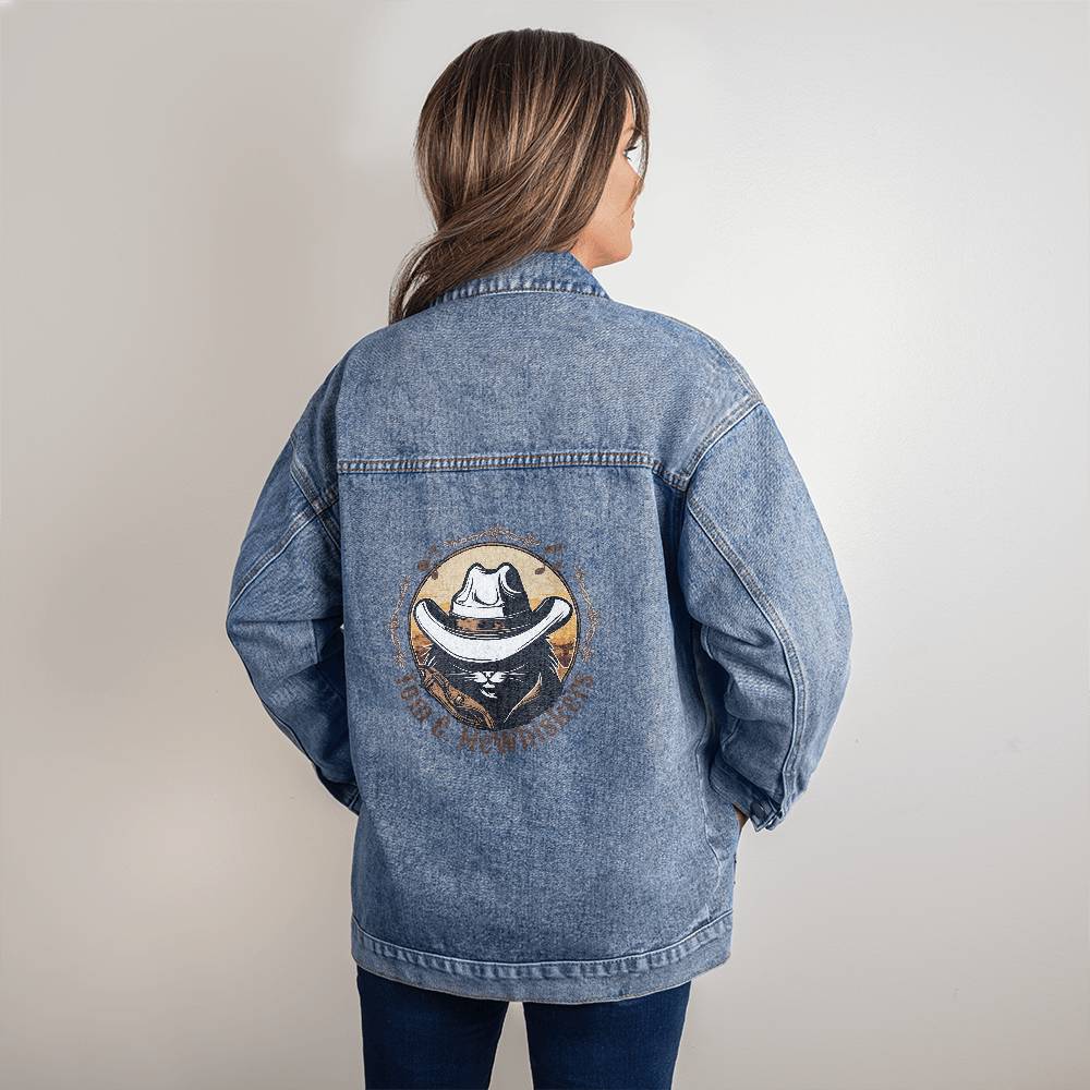 Tom C. McWhiskers Ladies Denim Jacket - Outerwear - Epileptic Al’s Shop