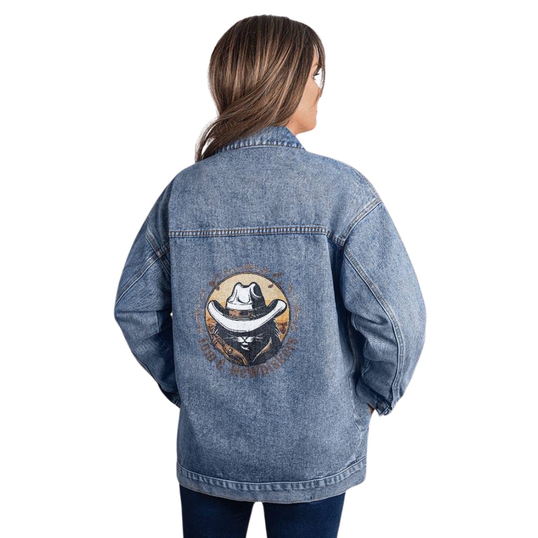 Tom C. McWhiskers Ladies Denim Jacket - Outerwear - Epileptic Al’s Shop