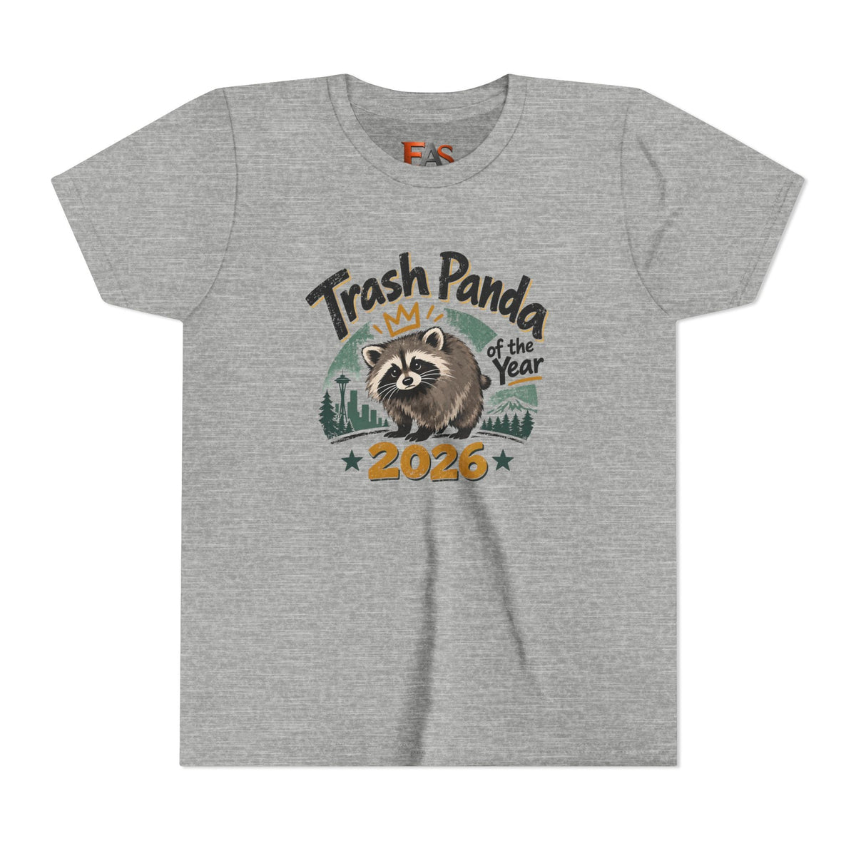 Trash Panda of the Year 2026 Youth T-Shirt | Jimothy-Inspired Raccoon Tee - Clothing, Youth, Unisex, T-Shirt - EpiAl's Shop