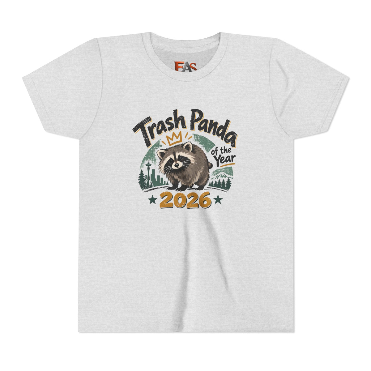 Trash Panda of the Year 2026 Youth T-Shirt | Jimothy-Inspired Raccoon Tee - Clothing, Youth, Unisex, T-Shirt - EpiAl's Shop