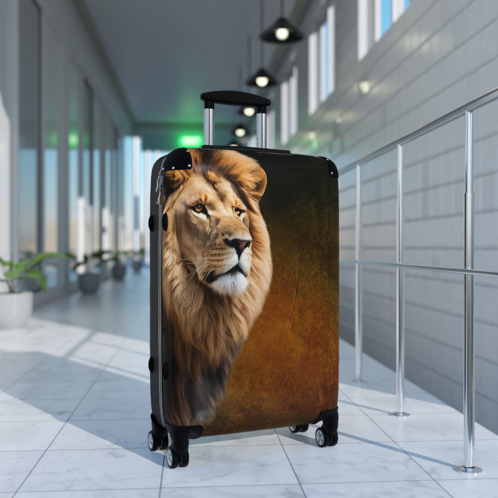 Travel Roaring Lion Suitcase - Stylish Luggage for Adventurers - Bags, Suitcases - EpiAl's Shop